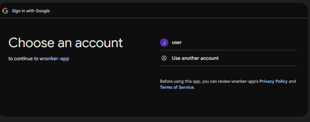choose account
