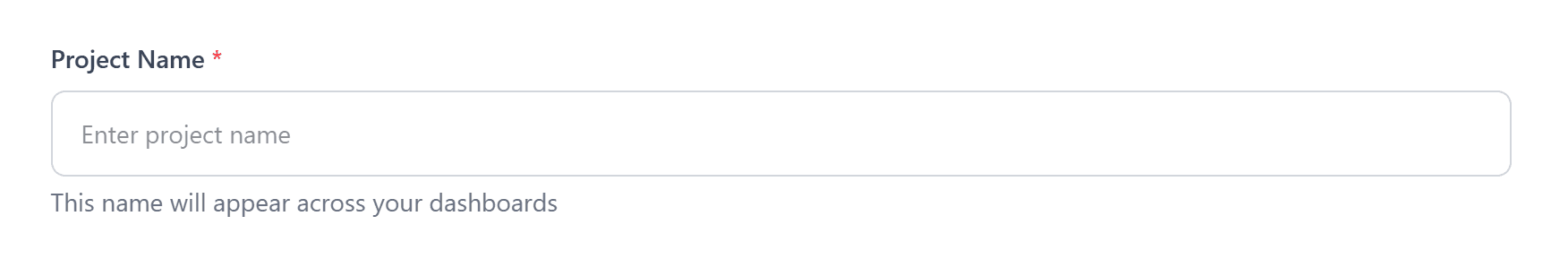 enter project name