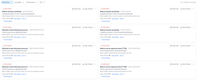 recommendations Page