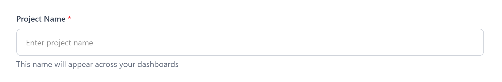 enter project name